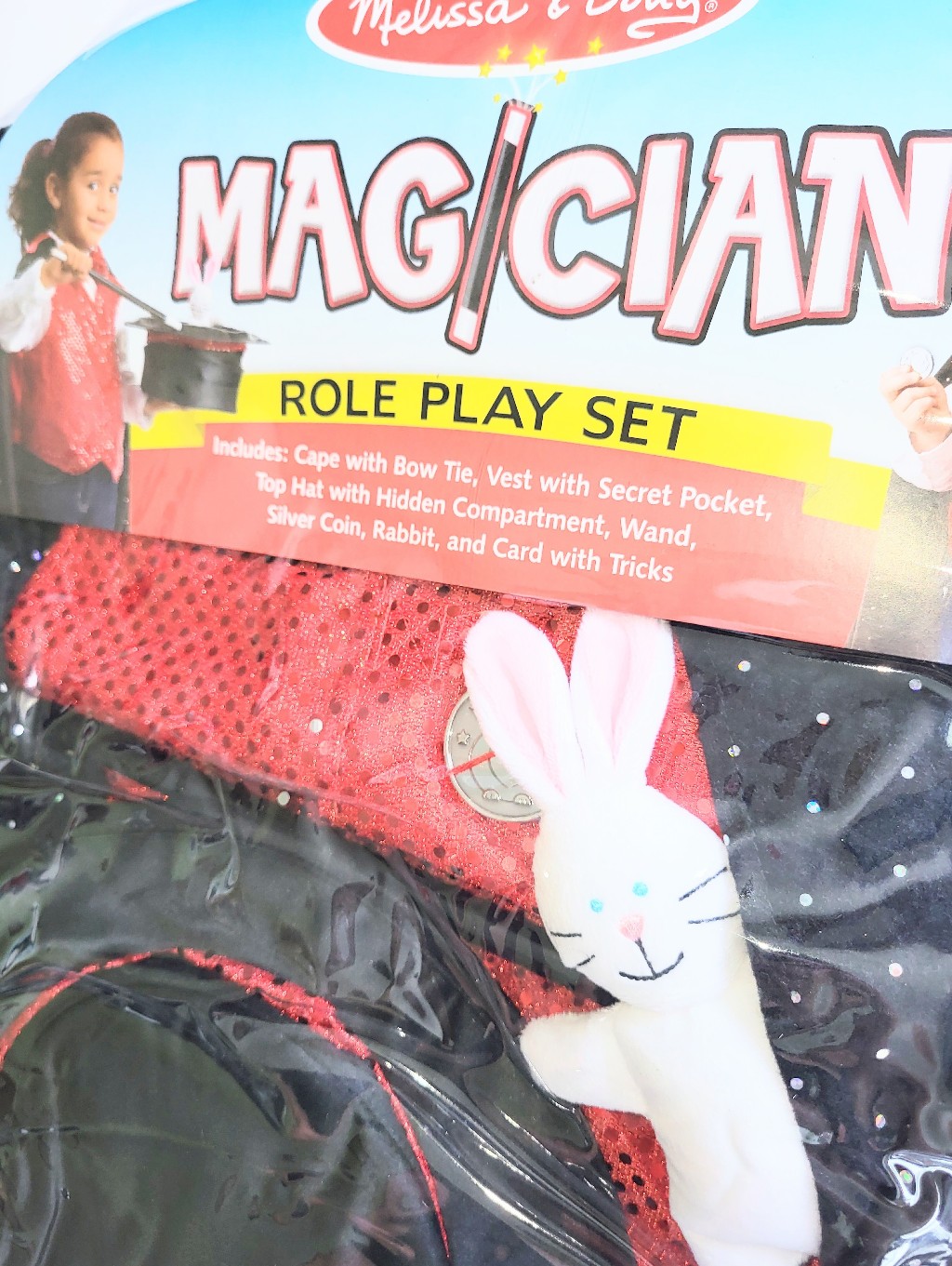 Nwt Melissa & Doug Magician Costume Pretend Play Role Play Set Cap Hat Wand More — image 5 of 8